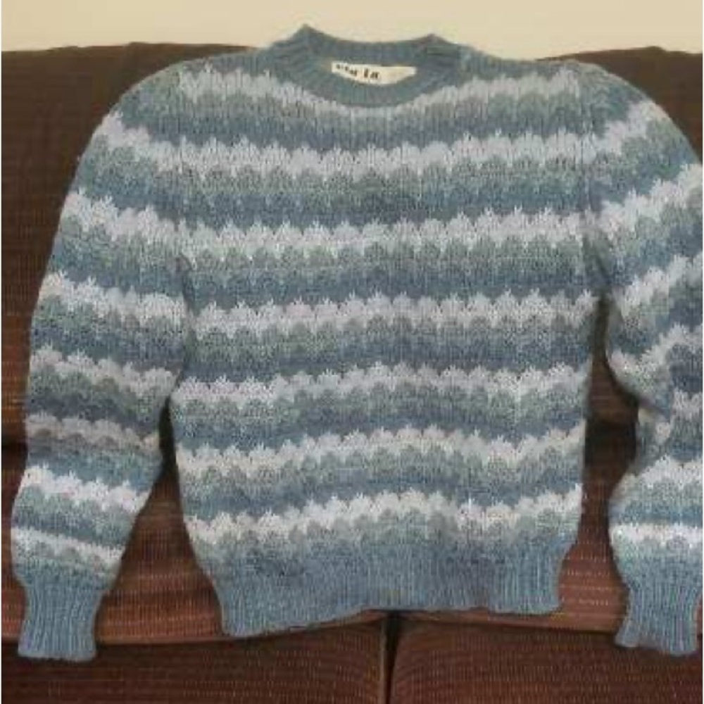 Classic Striped Crewneck Sweater - Blue/Gray